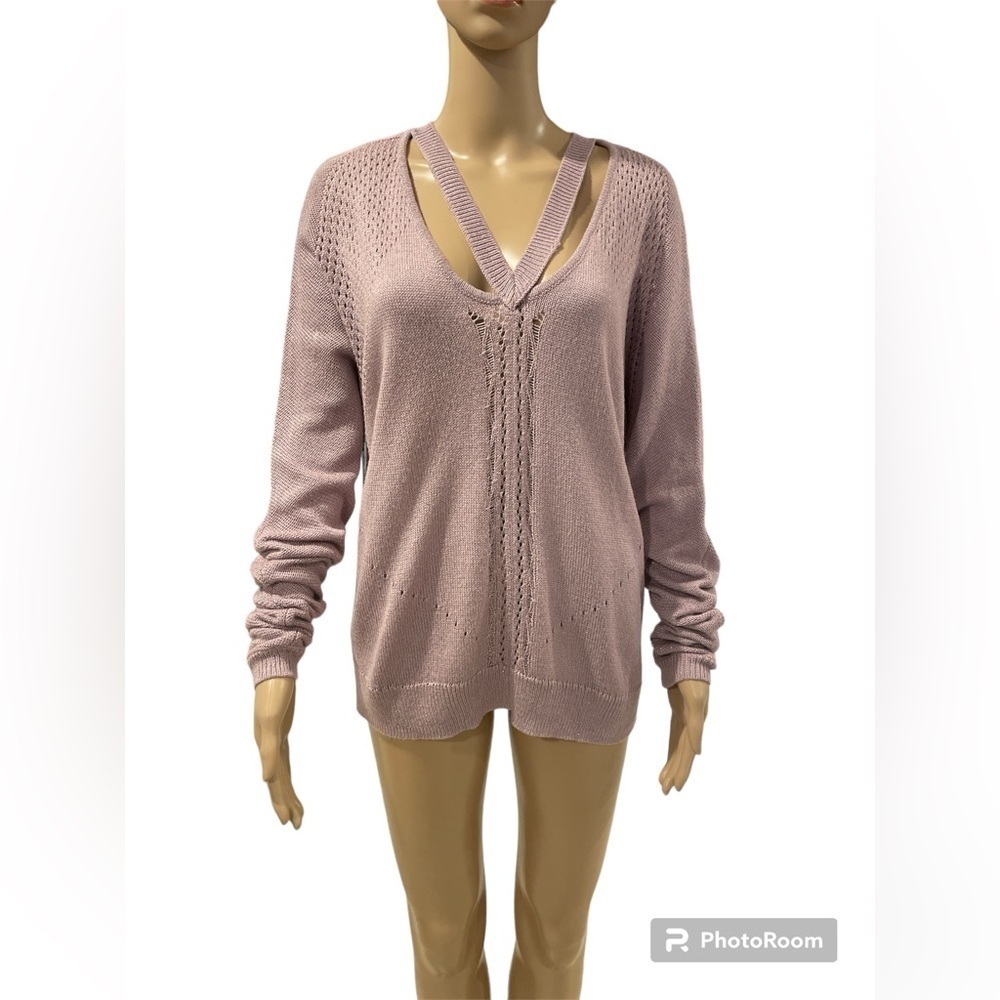 New York & Company pink sparkly sweater size M